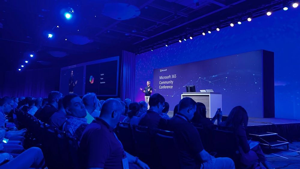 Jeff Teper presenting "The Age of Copilots" at the Microsoft 365 Community Conference in Orlando, FL | April 30th, 2024.