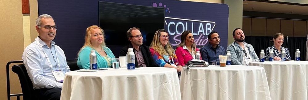 TechCon365-Seattle AMA panelists (left-to-right): Ashvini Sharma, Naomi Moneypenny, Adam Harmetz, Heather Cook, Karuana Gatimu, Sesha Mani, Alex Powers, and Shannon Lindsay.