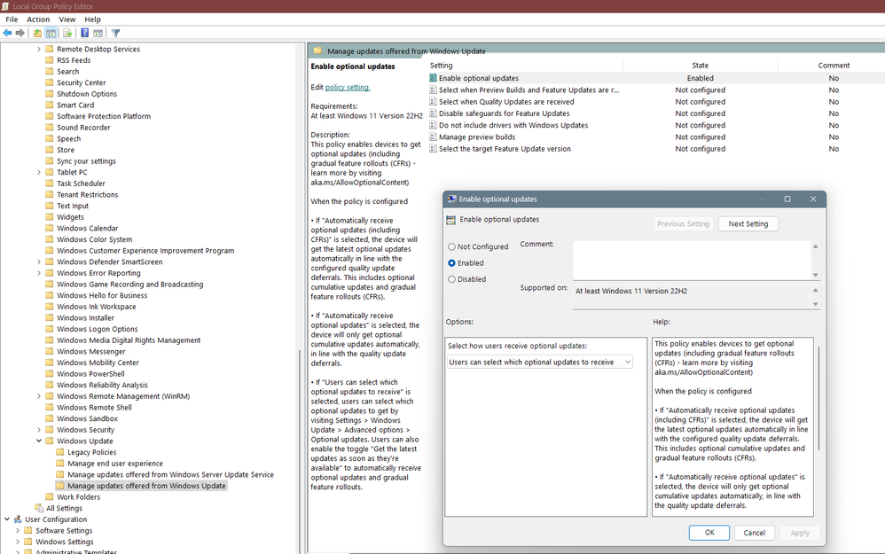 06 MANAGE UPDATES OFFERED FROM WINDOWS  UPDATE Enable optional Updates.png