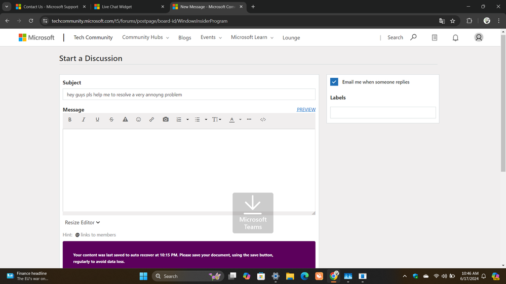 this microsoft terms poping up and also when i press Fn+Esc then F11 key got repeated press automatically