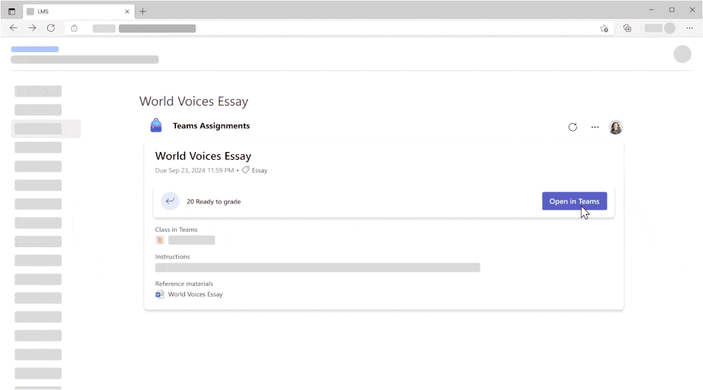 Grades automatically post back to the LMS gradebook.