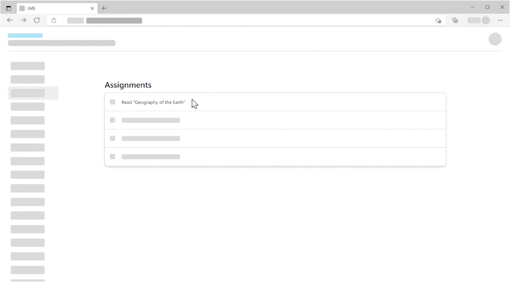 Access and complete assignments in an LMS course.