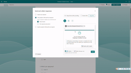 Rewrite the invitation message with Copilot