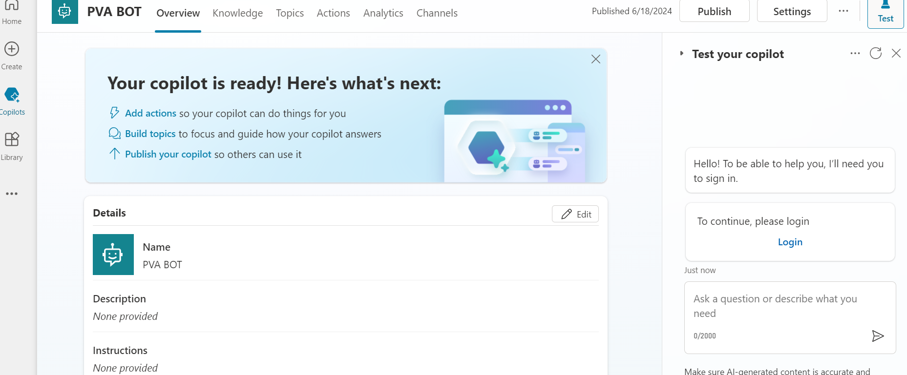 Unable to Login to BOT | Microsoft Community Hub