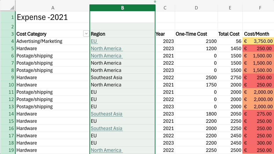 Resize rows and columns with ease