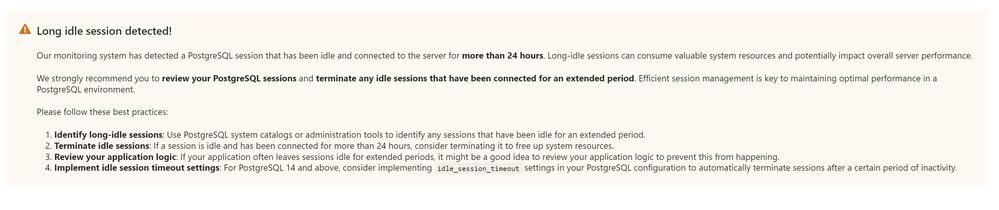 Long idle session insight