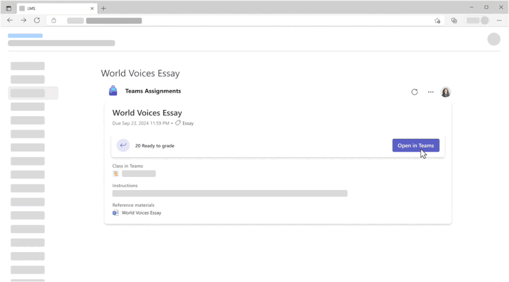 Grades automatically post back to the LMS gradebook.