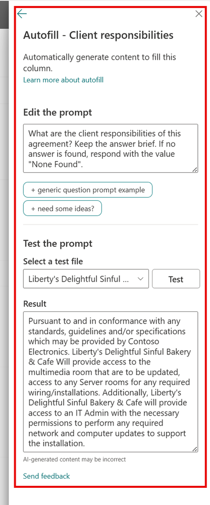 Example: Create a prompt to pull in and autofill column data per row item.