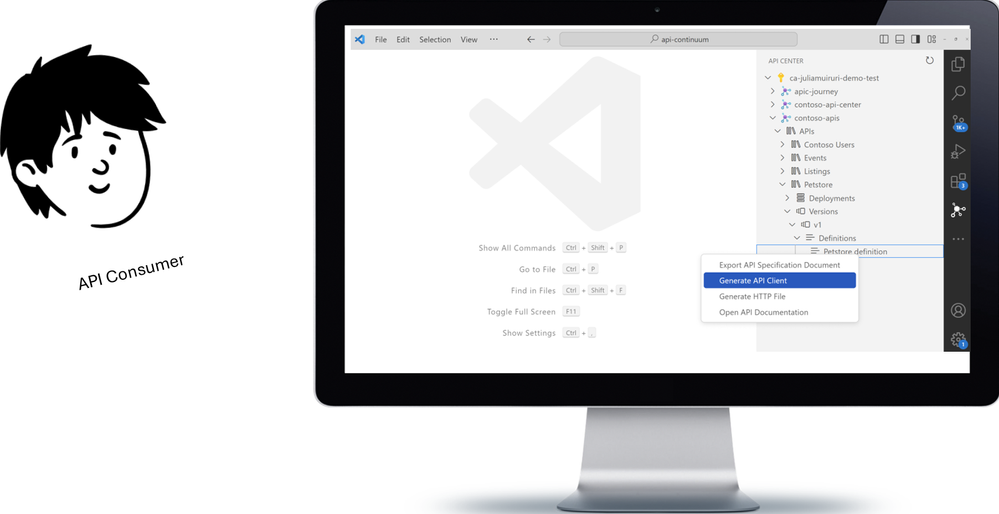 Generate client SDKs using API Center