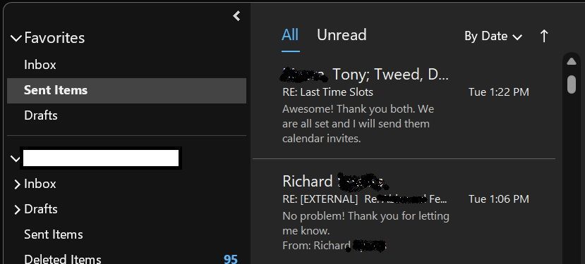 Inbox is not displaying new messages in a usable way | Microsoft ...