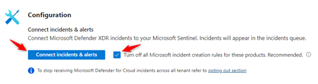 Configuring Defender XDR connector