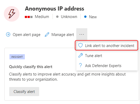 link or unlink an alert