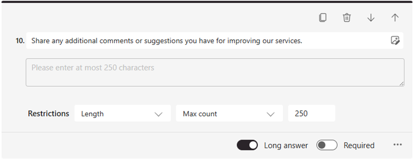 Set character limit