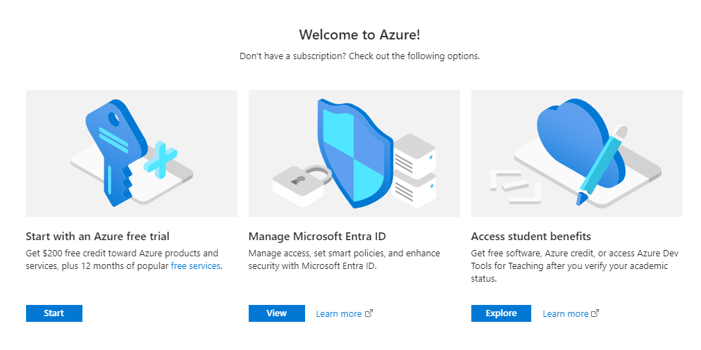 Start with an Azure free trial.