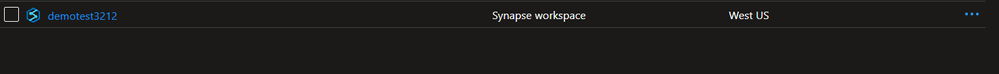Azure Synapse Analytics workspace “demotest3212” created.