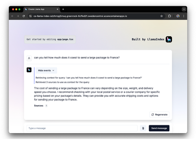 Example of a simple web application built with LlamaIndex