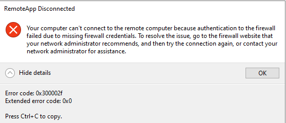 RDS connection to remote PC was lost | Microsoft Community Hub