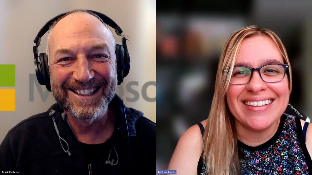 Melissa Torres, Principal PM Manager (SharePoint pages / Microsoft) - our Intrazone guest (right) speaking with Mark Kashman (left) via Teams.