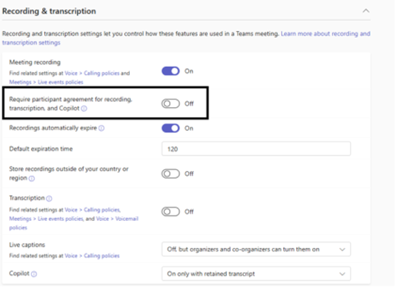 Explicit consent recording meeting policy support on Teams phone devices.png
