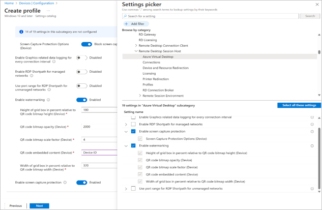 How to use Intune to configure watermarking and screen capture protection for Windows 365 Cloud PCs