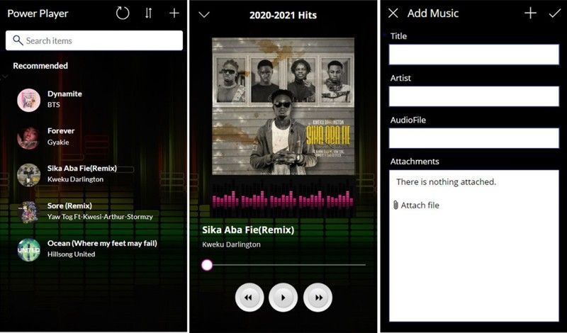 Resulting app screen.