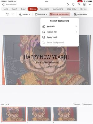 Apply to all slides option