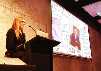 ebecca Jackson presents at a conference