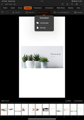 Portrait orientation on iPad