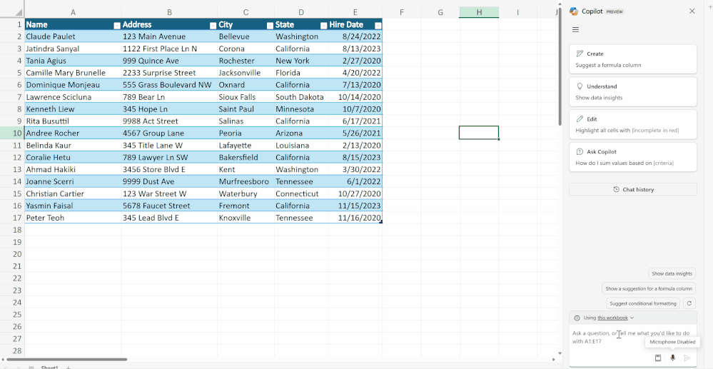 Use Copilot to create new columns given a text prompt