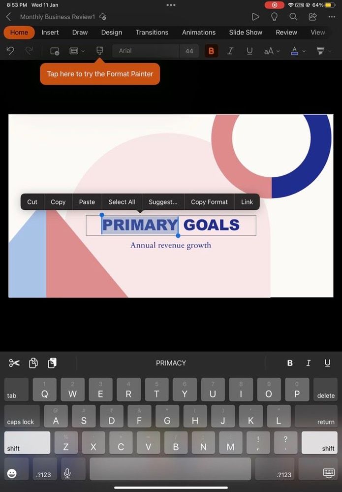 Format Painter button