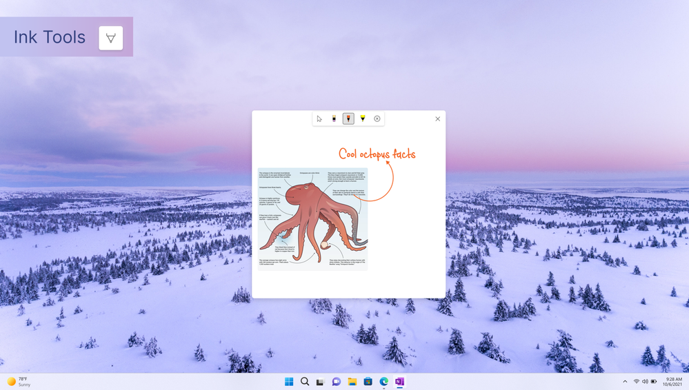 Ink tools in Quick Note