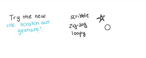 Erase ink with scratch out gesture