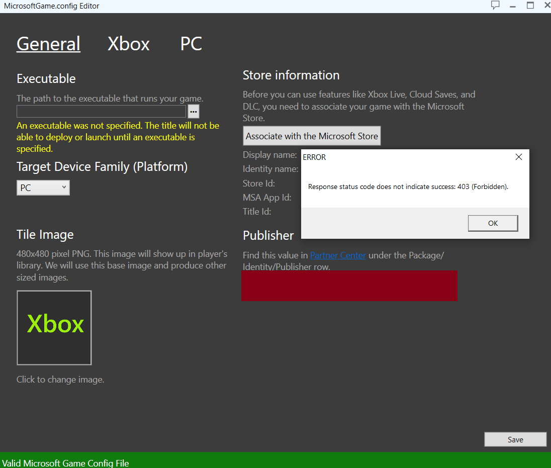 Microsoft GDK Store Association Account Privilege Requirements ...