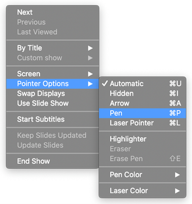 PowerPoint recording info