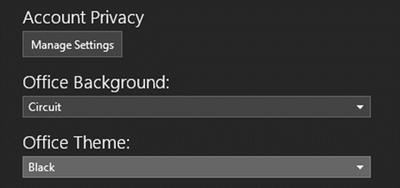 Dark mode account privacy