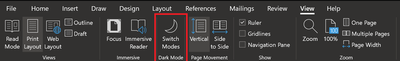 Switch modes for Dark mode feature