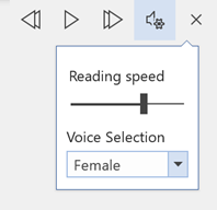 Read Aloud speed control