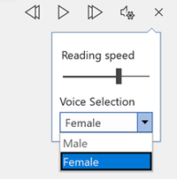 Read Aloud voice selection