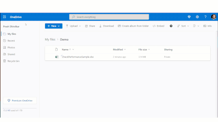 Check performance example