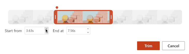 Use the arrow keys to adjust timestamps