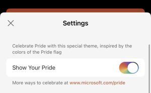 Select a 2024 Pride theme in PowerPoint for iOS