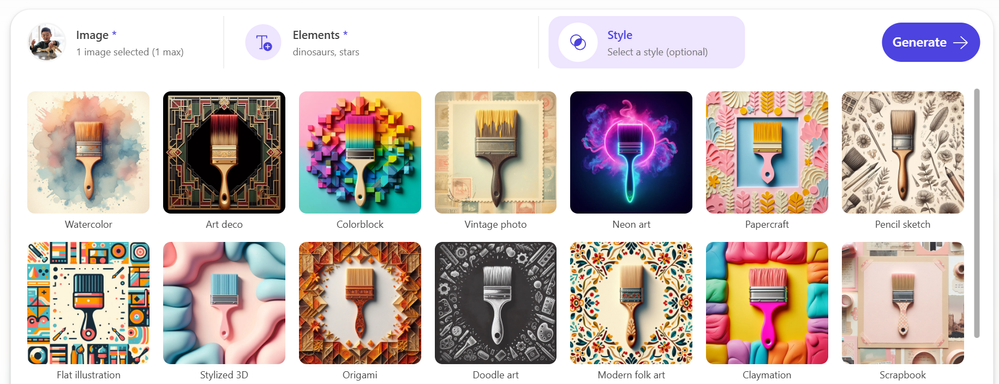 Style tab in Designer