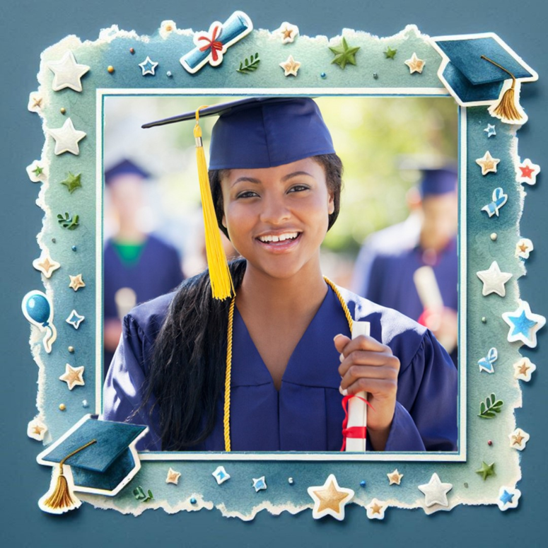 Frame showcasing a graduation