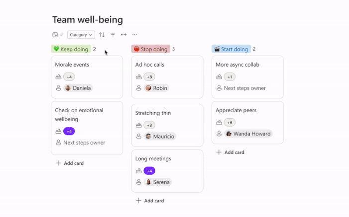 Sort data in a Loop board