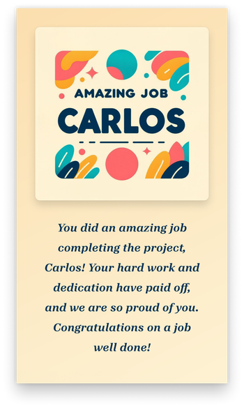 Sample greeting card