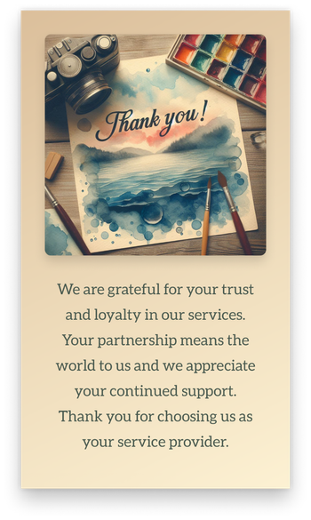 Sample greeting card