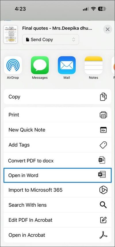 Files app on iOS
