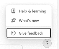 Give feedback window