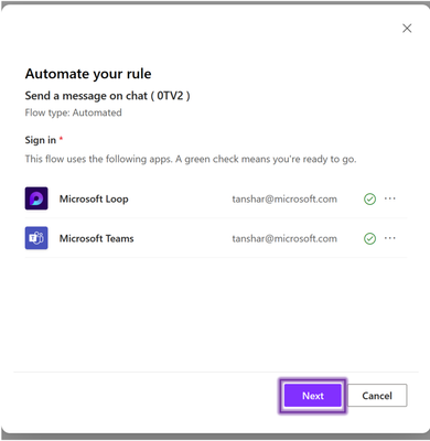 Pane showing the apps that a flow uses