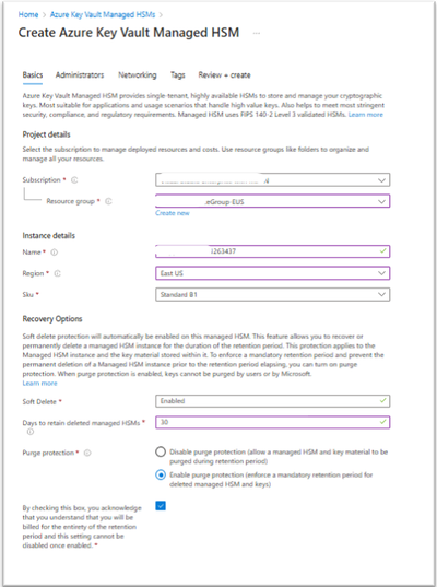 Figure 3: Creating Azure Key Vault